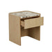 Elsie Bedside - Matt Ocean Marble - Natural Ash