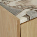 Elsie Bedside - Matt Ocean Marble - Natural Ash