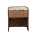 Elsie Bedside - Matt Ocean Marble - Smoked Ash