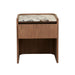 Elsie Bedside - Matt Ocean Marble - Smoked Ash