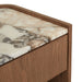 Elsie Bedside - Matt Ocean Marble - Smoked Ash