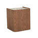 Elsie Bedside - Matt Ocean Marble - Smoked Ash