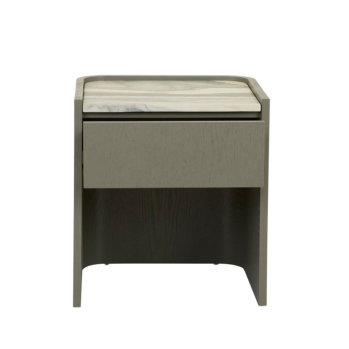 Elsie Bedside - Marine Marble - Thyme