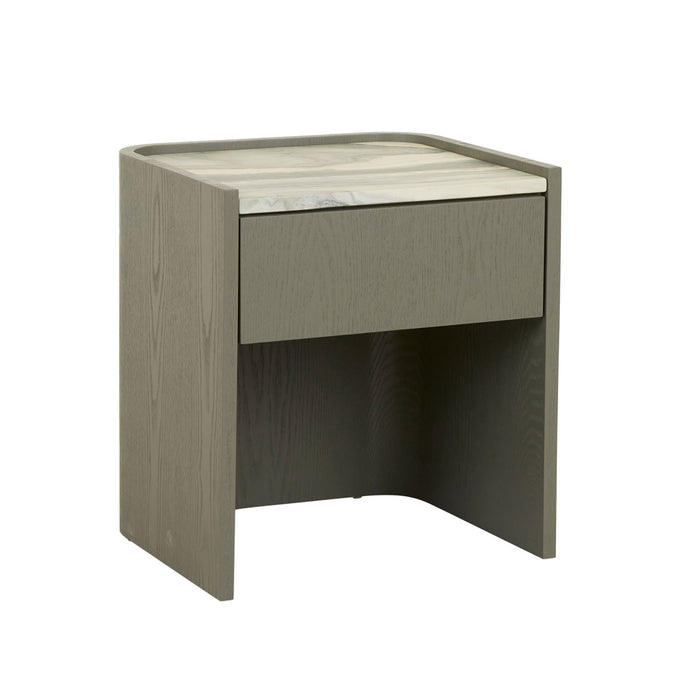 Elsie Bedside - Marine Marble - Thyme