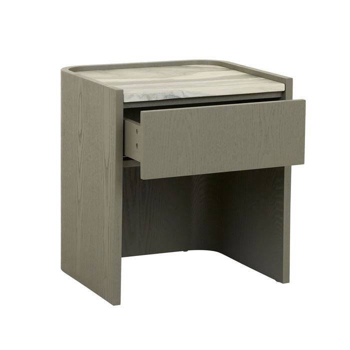 Elsie Bedside - Marine Marble - Thyme