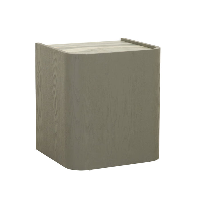 Elsie Bedside - Marine Marble - Thyme