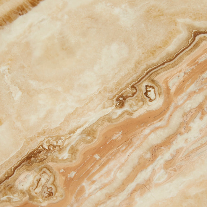 Elsie Bedside - Satin Onyx Travertine - Apricot