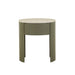 Oberon Crescent Marble Bedside - Satin Grey Travertine - Thyme