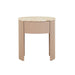 Oberon Crescent Marble Bedside - Satin Onyx Travertine - Dusk