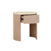 Oberon Crescent Marble Bedside - Satin Onyx Travertine - Dusk