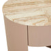 Oberon Crescent Marble Bedside - Satin Onyx Travertine - Dusk