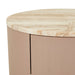 Oberon Crescent Marble Bedside - Satin Onyx Travertine - Dusk