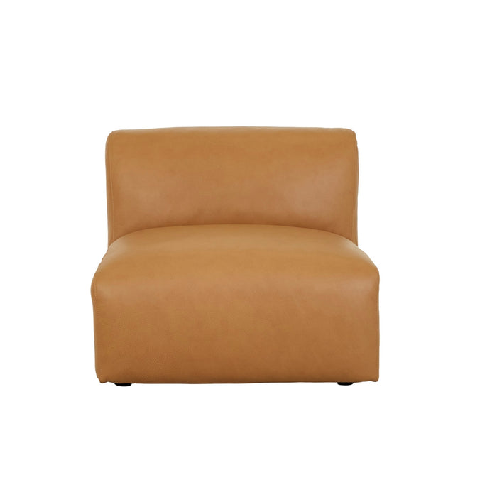 Alison 1 Seater Centre Sofa - Pecan Leather