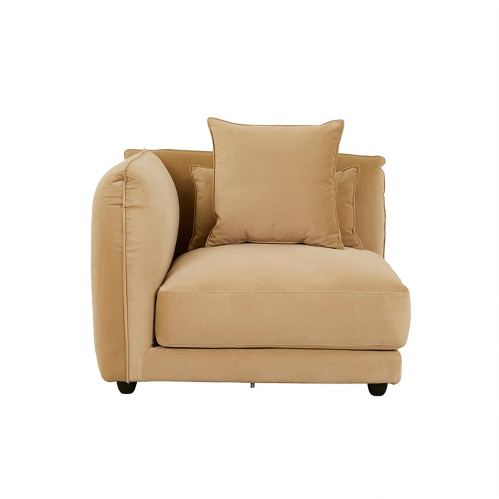 Felix Crest 1 Seater Left Corner Sofa - Cardamom Velvet