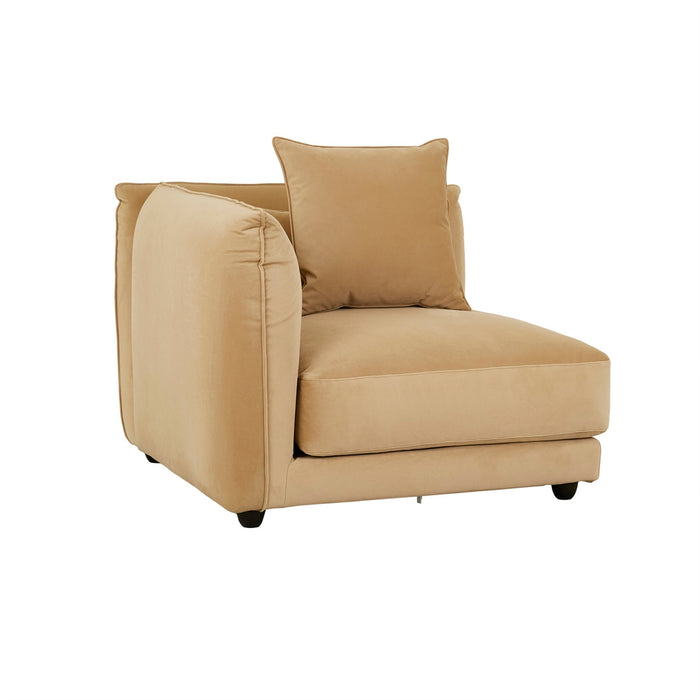 Felix Crest 1 Seater Left Corner Sofa - Cardamom Velvet