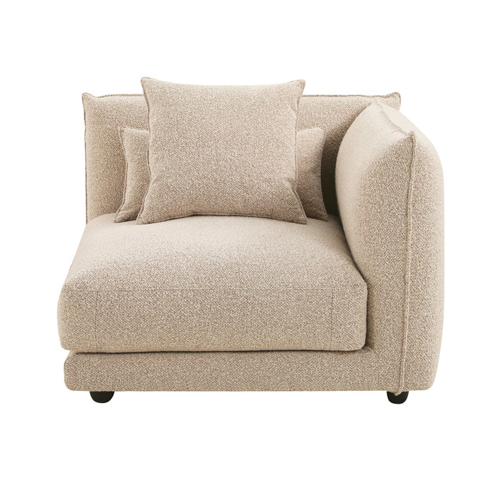 Felix Crest 1 Seater Right Corner Sofa - Moonbeam
