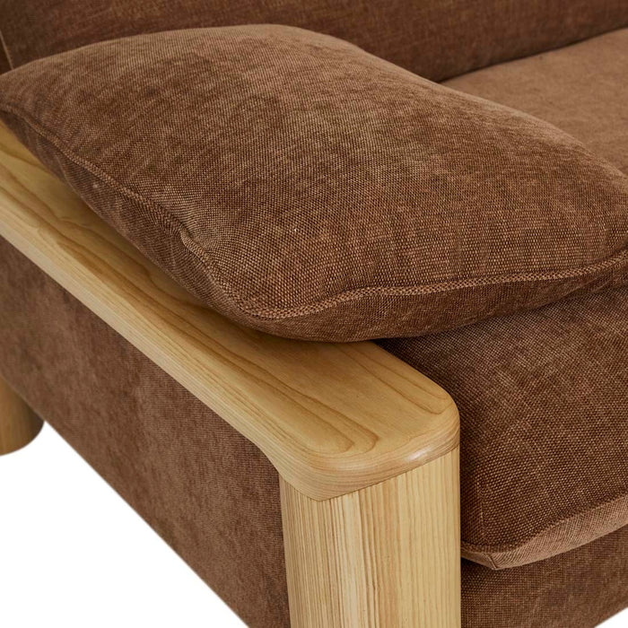 Hugo Remy 3 Seater Sofa - Copeland Hazel - Natural Ash