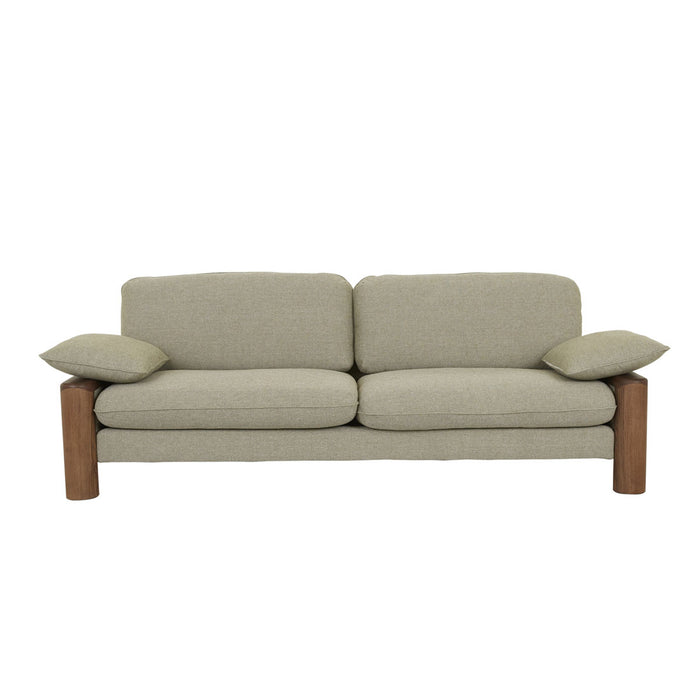 Hugo Remy 3 Seater Sofa - Noyack Thyme - Dark Walnut