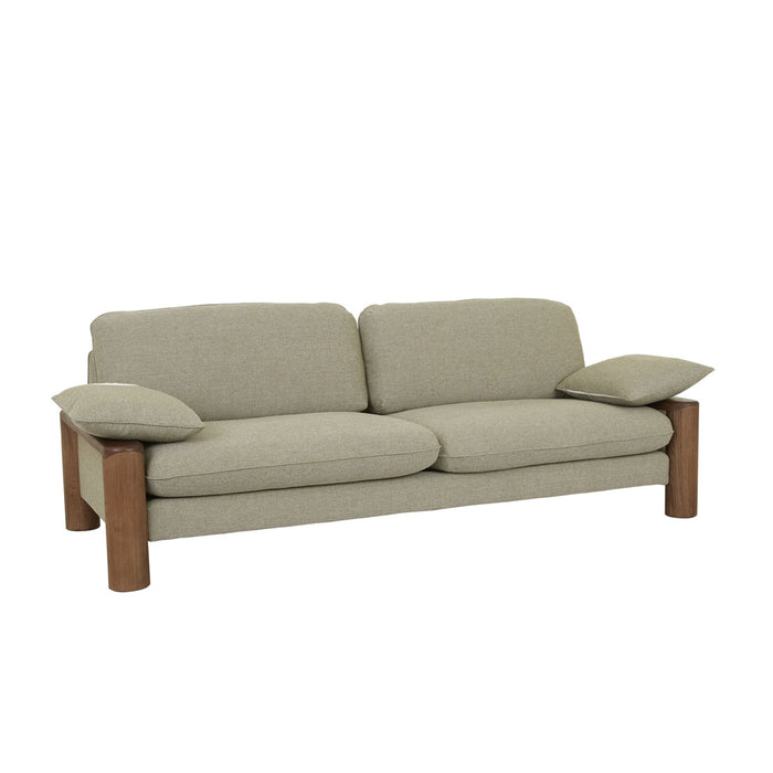 Hugo Remy 3 Seater Sofa - Noyack Thyme - Dark Walnut