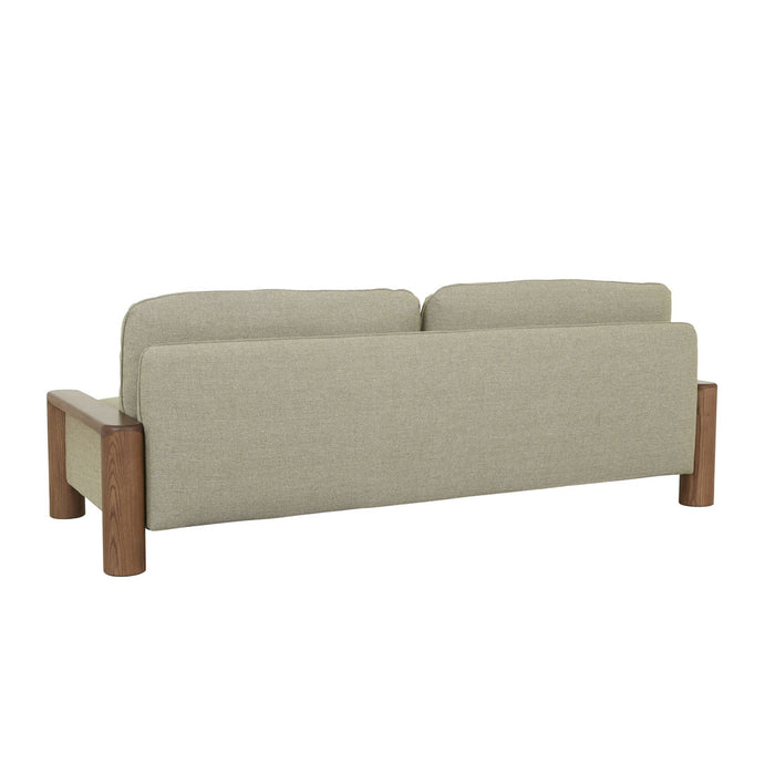 Hugo Remy 3 Seater Sofa - Noyack Thyme - Dark Walnut
