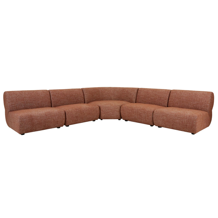 Juno Cloud Round Corner Sofa - Brick