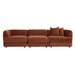 Madrid Curve Corner Sofa - Chestnut