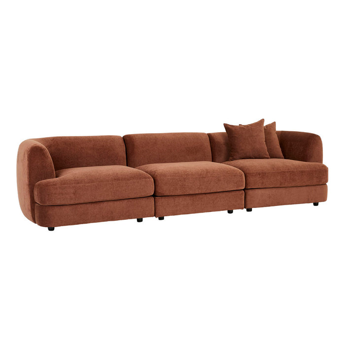 Madrid Curve Corner Sofa - Chestnut
