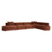 Madrid Curve Corner Sofa - Chestnut