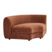 Madrid Curve Corner Sofa - Chestnut