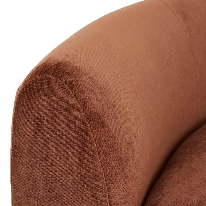 Madrid Curve Corner Sofa - Chestnut