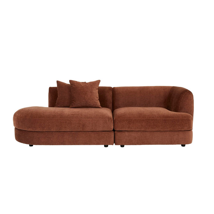 Madrid Curve Corner Sofa - Chestnut