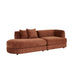 Madrid Curve Corner Sofa - Chestnut