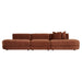 Madrid Curve Corner Sofa - Chestnut