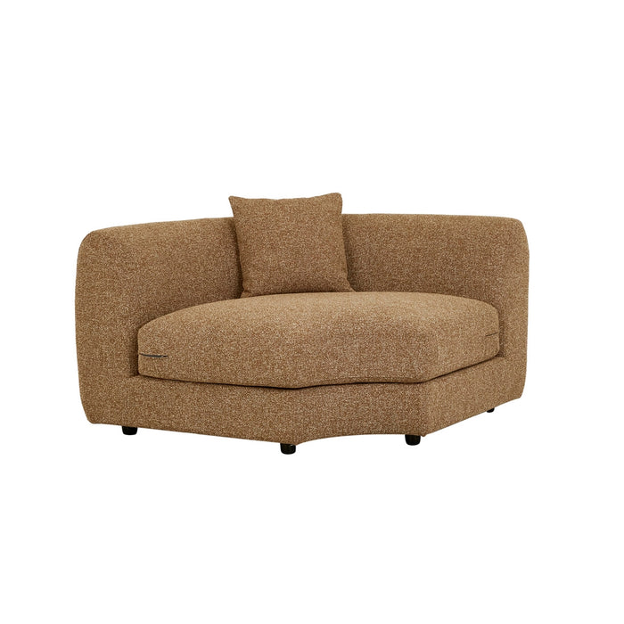 Madrid Curve Corner Sofa - Toffee Weave