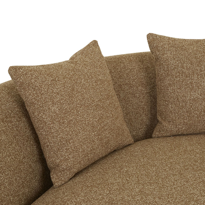 Madrid Curve Corner Sofa - Toffee Weave