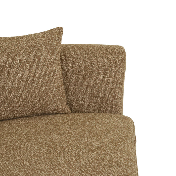 Madrid Curve Corner Sofa - Toffee Weave