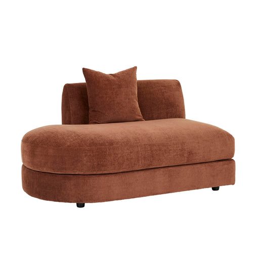 Madrid Curve Left Chaise Sofa - Chestnut