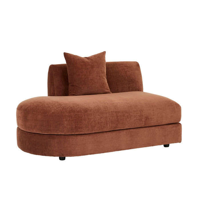 Madrid Curve Left Chaise Sofa - Chestnut
