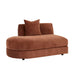 Madrid Curve Left Chaise Sofa - Chestnut