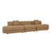 Madrid Curve Left Chaise Sofa - Toffee Weave