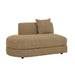 Madrid Curve Left Chaise Sofa - Toffee Weave