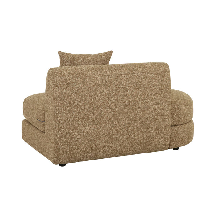 Madrid Curve Left Chaise Sofa - Toffee Weave