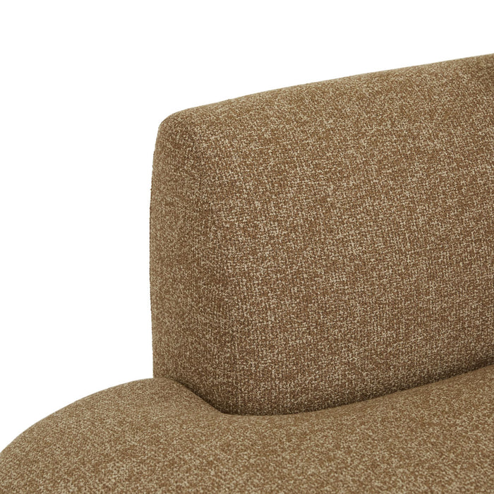 Madrid Curve Left Chaise Sofa - Toffee Weave