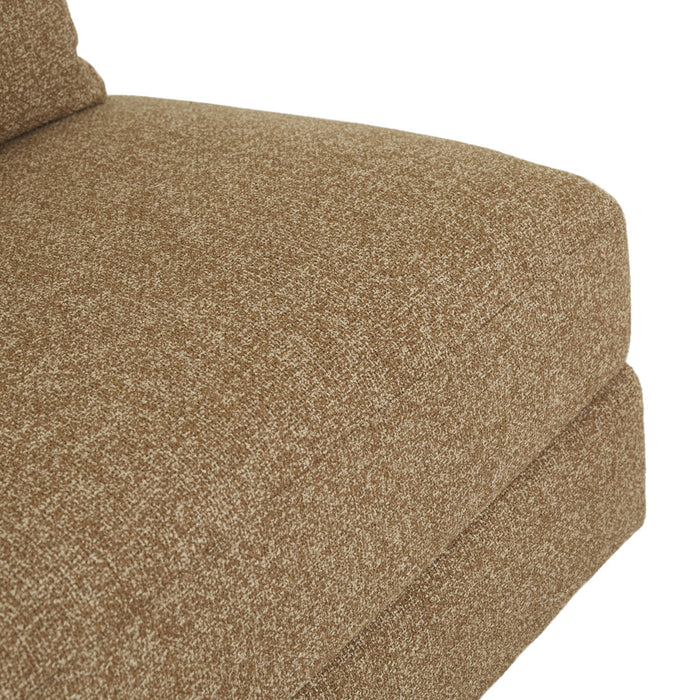 Madrid Curve Left Chaise Sofa - Toffee Weave
