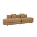 Madrid Curve Left Chaise Sofa - Toffee Weave