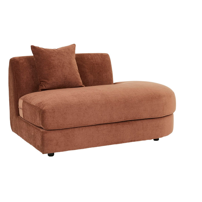 Madrid Curve Right Chaise Sofa - Chestnut