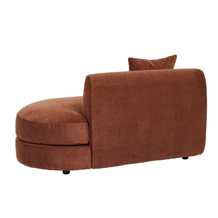 Madrid Curve Right Chaise Sofa - Chestnut
