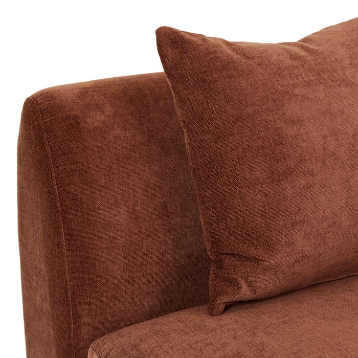 Madrid Curve Right Chaise Sofa - Chestnut
