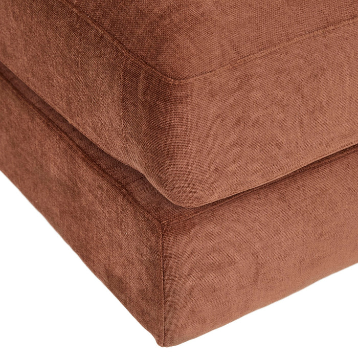 Madrid Curve Right Chaise Sofa - Chestnut