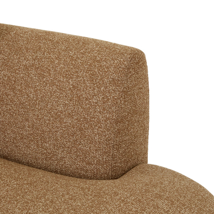 Madrid Curve Right Chaise Sofa - Toffee Weave